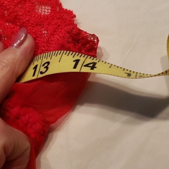 INTIMATO Amore Red Babydoll Teddy Set Satin Lace - Picture 12 of 16